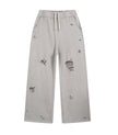 GREY DESTROYED SWEATPANTS