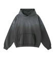 GREY DISTRESSED HOODIE