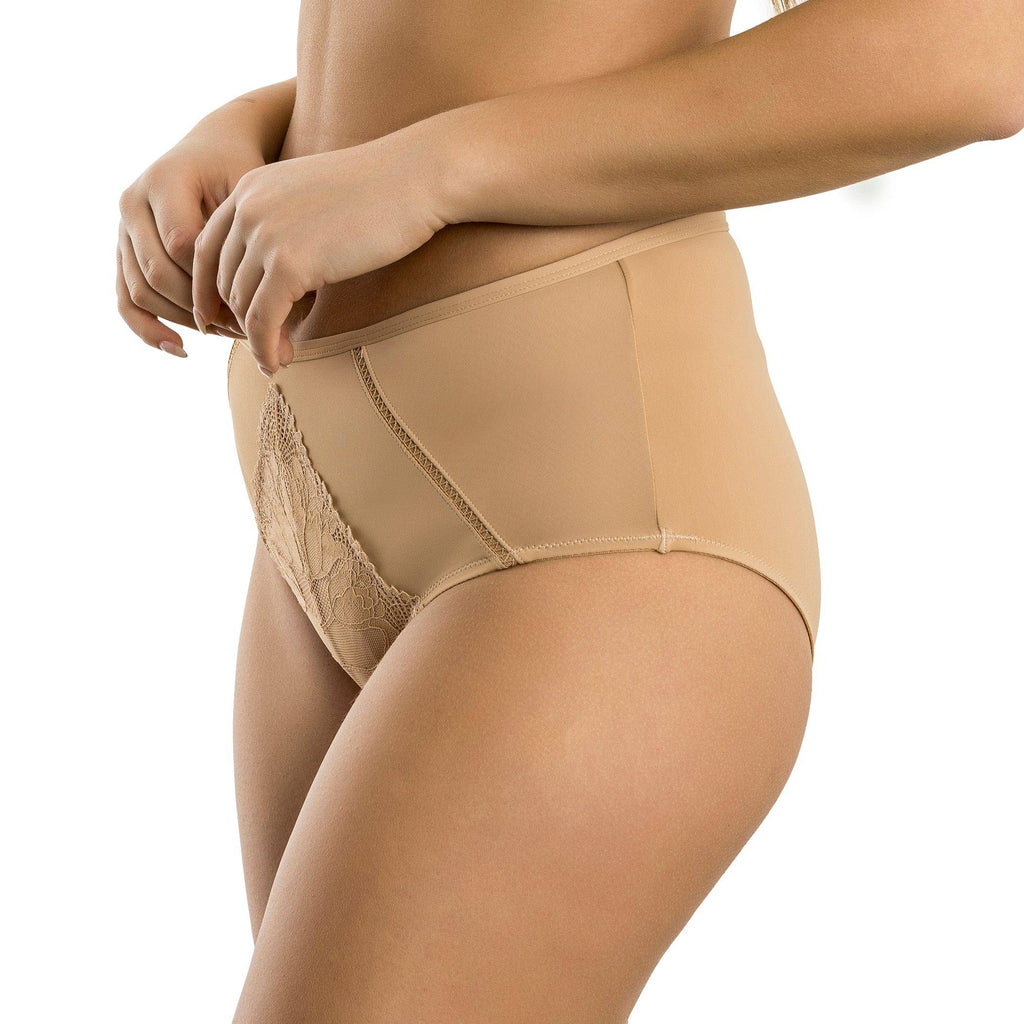 Charlene High Waist Vintage Brief - Warm Sand