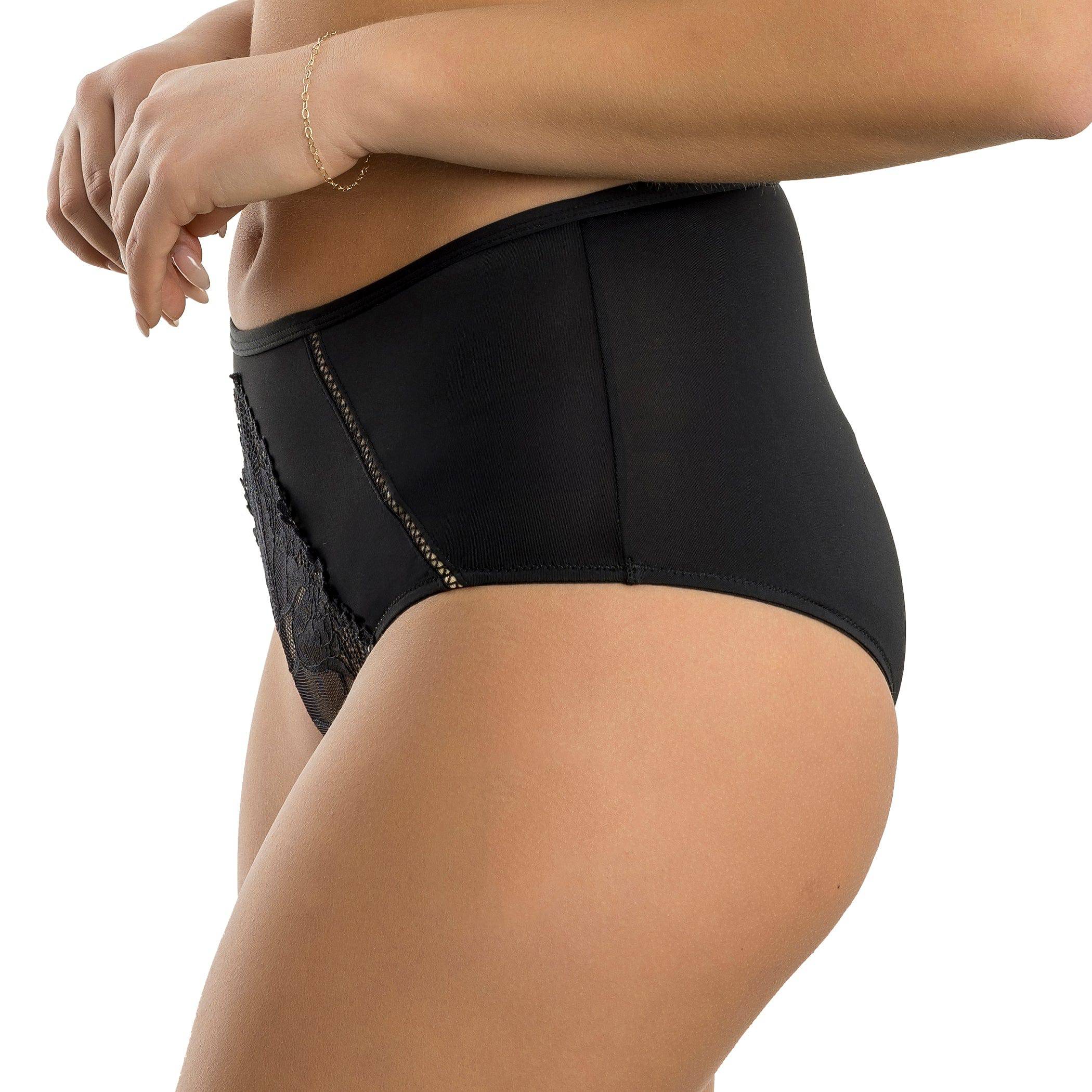 Charlene High Waist Vintage Brief - Black