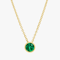 Christie Emerald Bezel Necklace