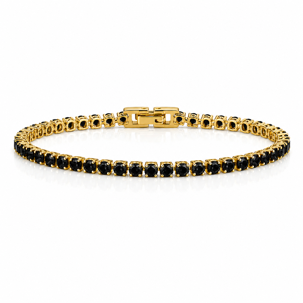 Riley Black Tennis Bracelet