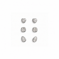 Lizzie Cz Bezel Earring Set
