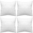 4pcs Throw Pillow Inserts, Square Cushion Inner Soft Fluffy Plump Stuffer Cushion Pillow Core White Pillow Inserts Christmas Decor Halloween Decor Bed Sofa Home Decor