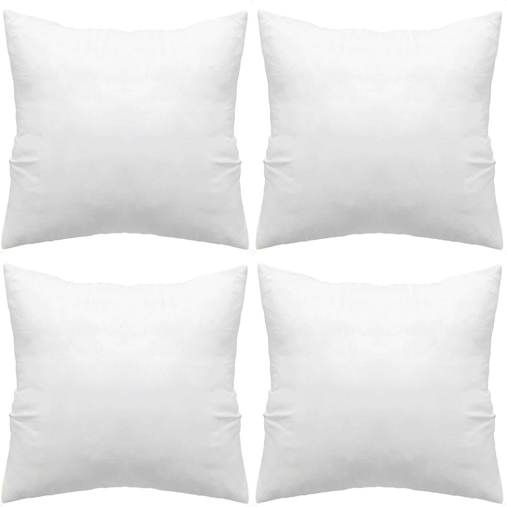 4pcs Throw Pillow Inserts, Square Cushion Inner Soft Fluffy Plump Stuffer Cushion Pillow Core White Pillow Inserts Christmas Decor Halloween Decor Bed Sofa Home Decor