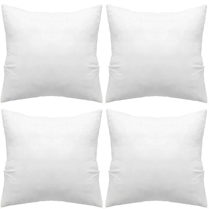 4pcs Throw Pillow Inserts, Square Cushion Inner Soft Fluffy Plump Stuffer Cushion Pillow Core White Pillow Inserts Christmas Decor Halloween Decor Bed Sofa Home Decor