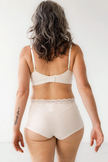 Salua Cotton Bralette with Lace Edge