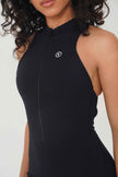 I am Limitless Zipper Bodysuit in Black