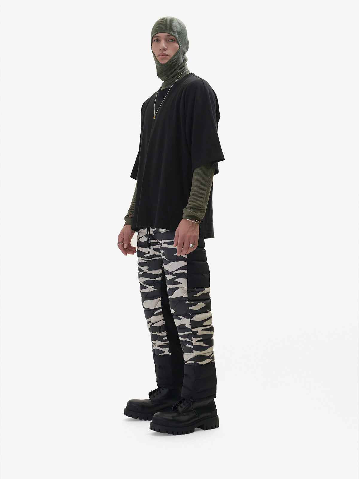 Hybrid Down Sweatpant - Zebra