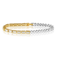 Adrian Two-Tone Bezel Tennis Bracelet