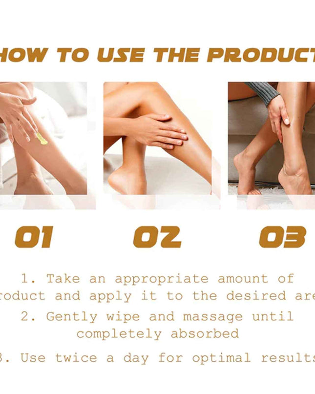 Ximonth Vein Renewal Smooth Legs Cream, Relief Sore Legs Massage Varicose Earthworm Leg Vein Care Cream