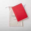 Leather Passport Wallet with RFID - Red