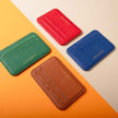 Mag Safe Leather Wallet with RFID - Red
