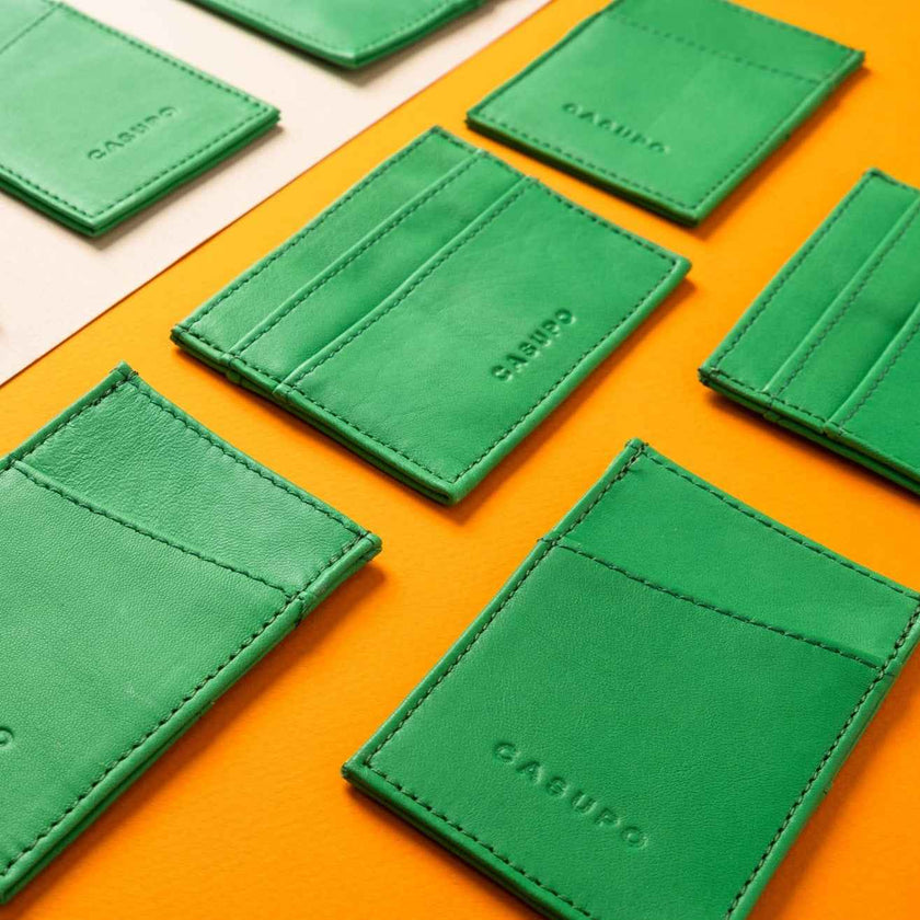 Slim Card Holder Wallet With RFID Protection - Green