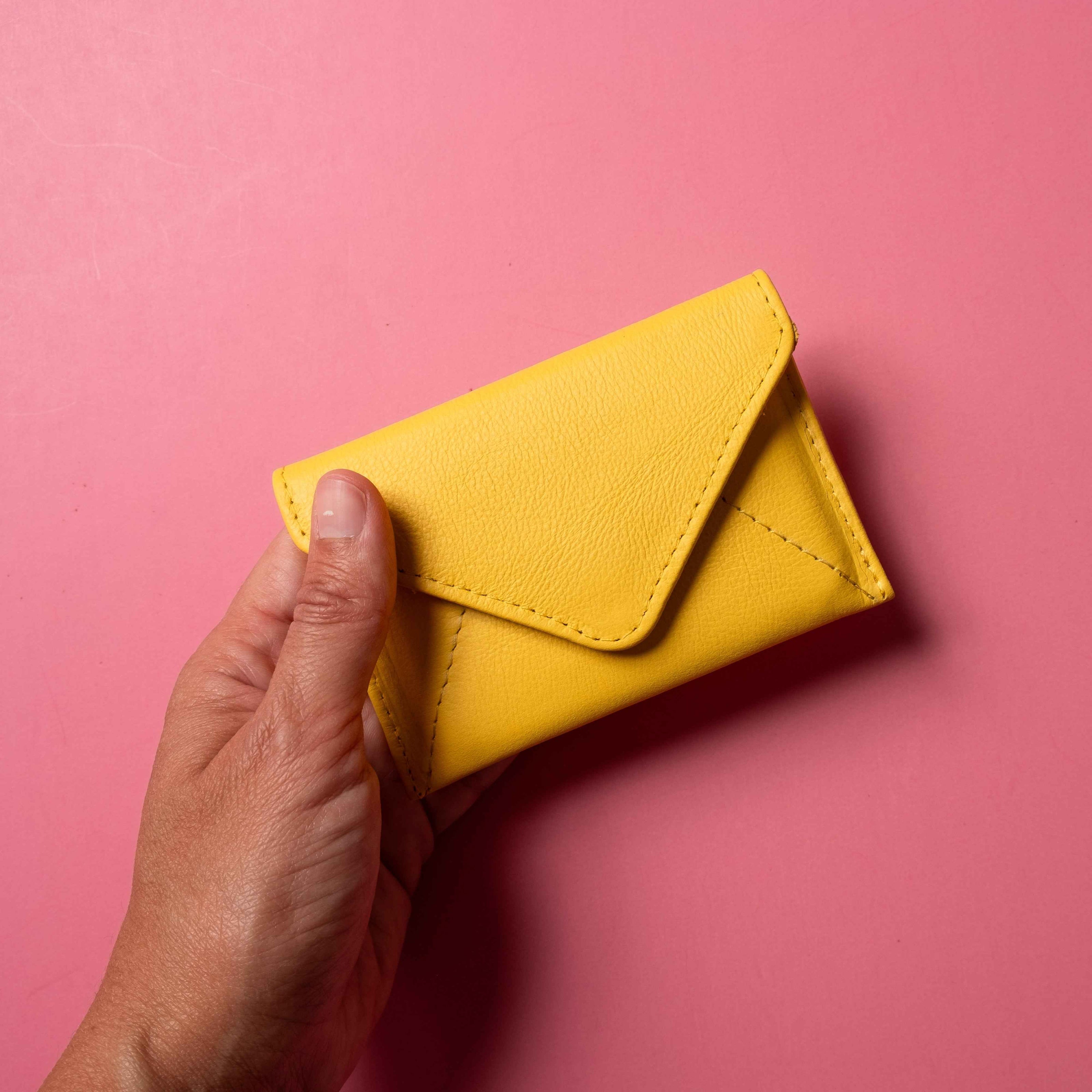 Mini Envelope Wallet With RFID protection - Sunny Yellow