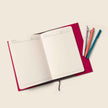 Refillable A5 Leather Notebook Cover – Pink