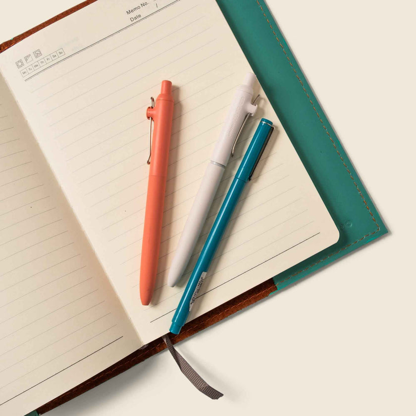 Refillable A5 Leather Notebook Cover – Teal