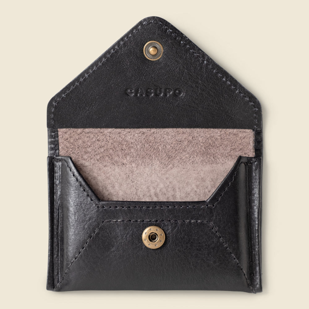 Mini Envelope Wallet with RFID Protection - Black