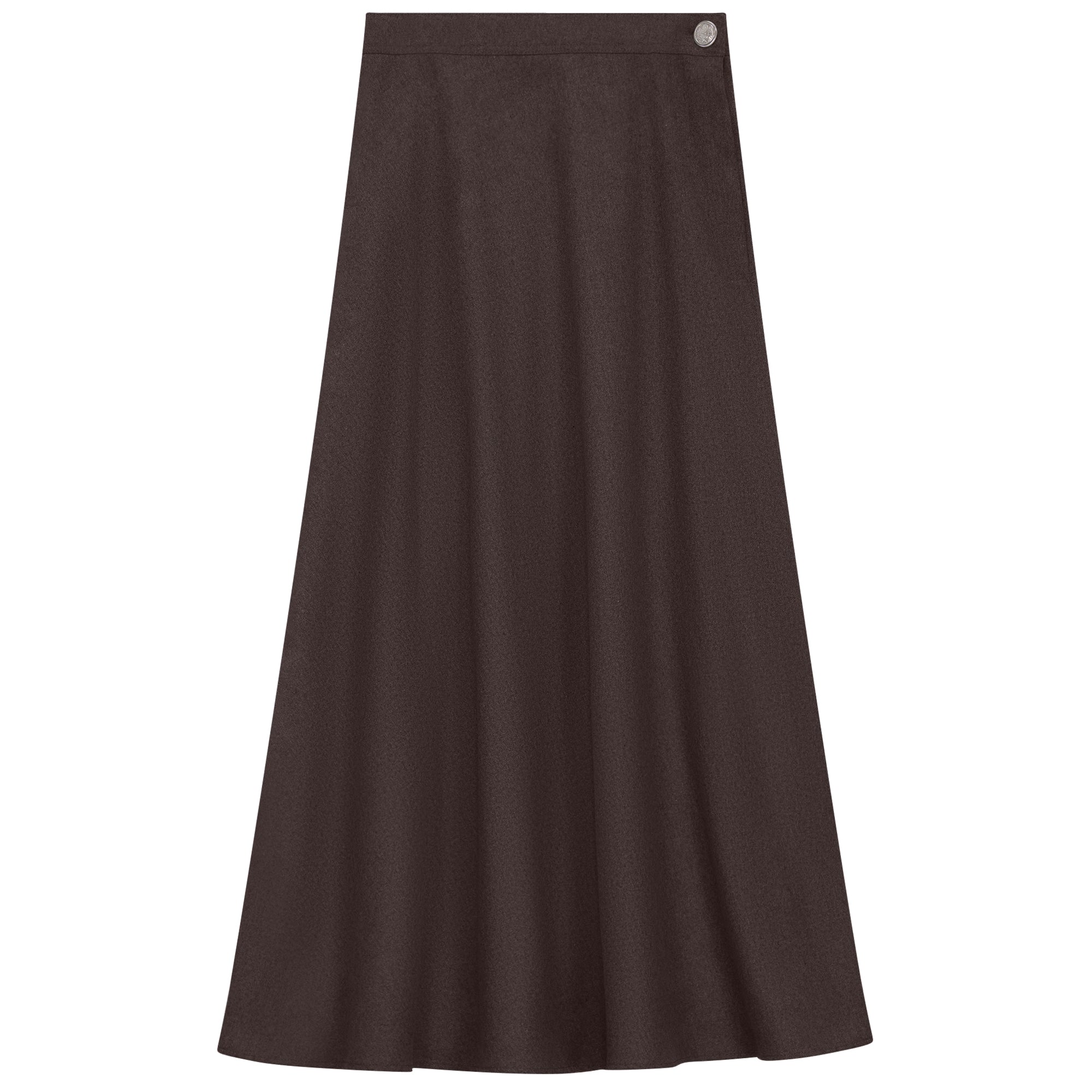 Side Button Paneled Skirt