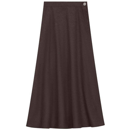 Side Button Paneled Skirt