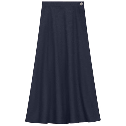 Side Button Paneled Skirt