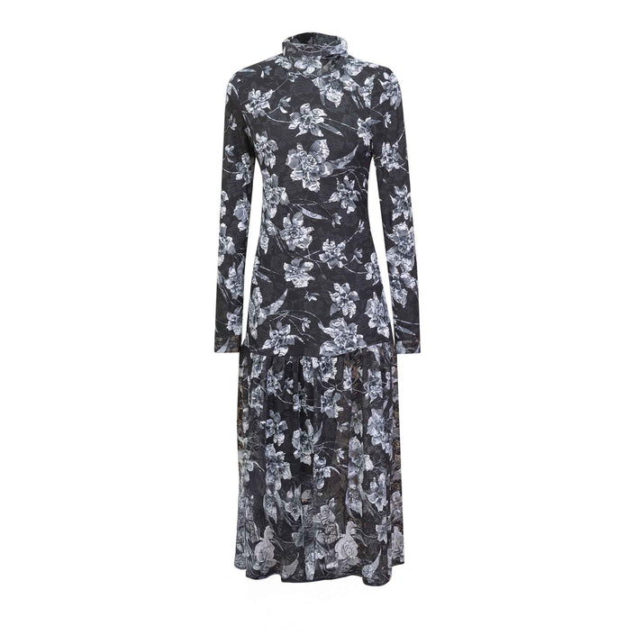 Floral Printed Sheared Dress