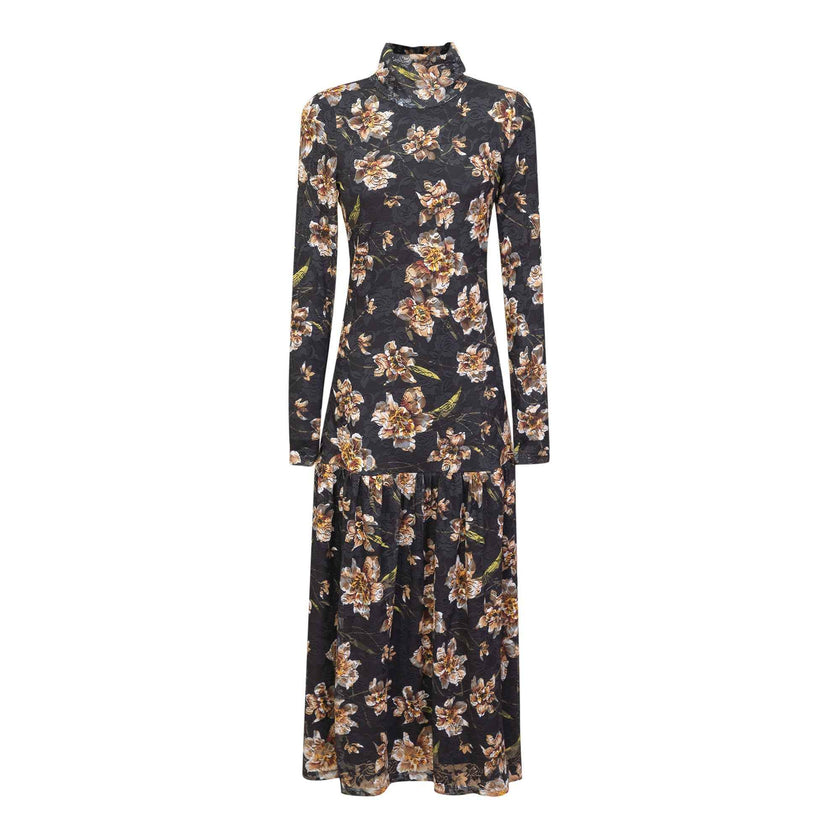 Floral Printed Sheared Dress