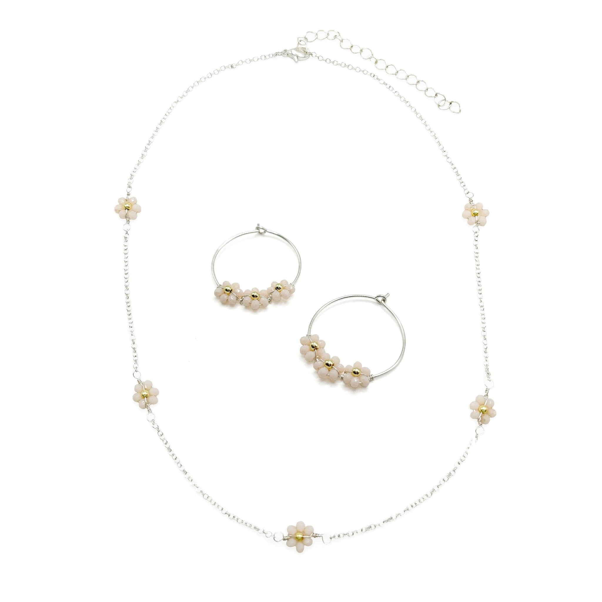 Daisy silver earrings