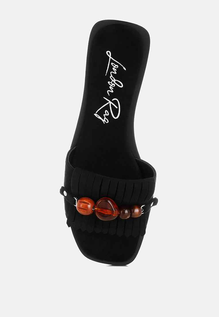 Dinasa Beaded Slip On Flats