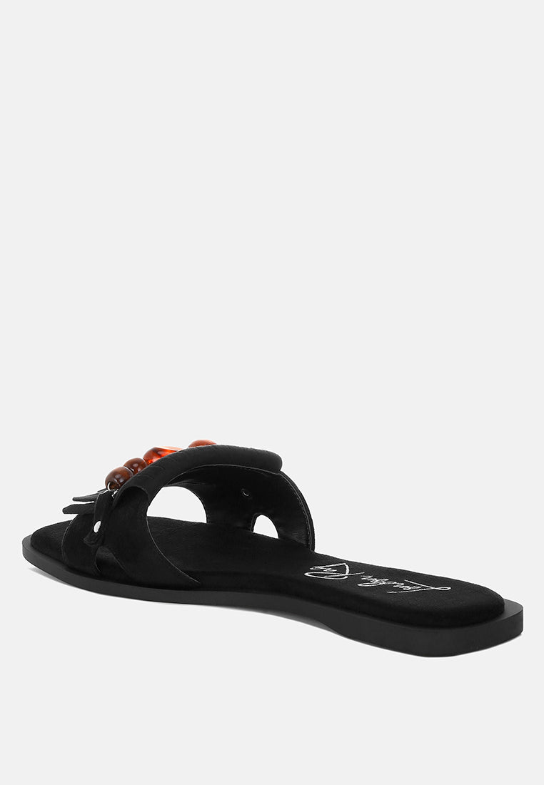 Dinasa Beaded Slip On Flats