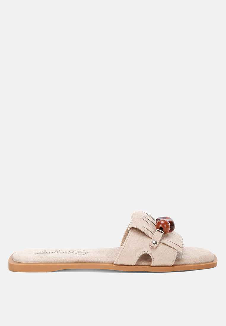 Dinasa Beaded Slip On Flats
