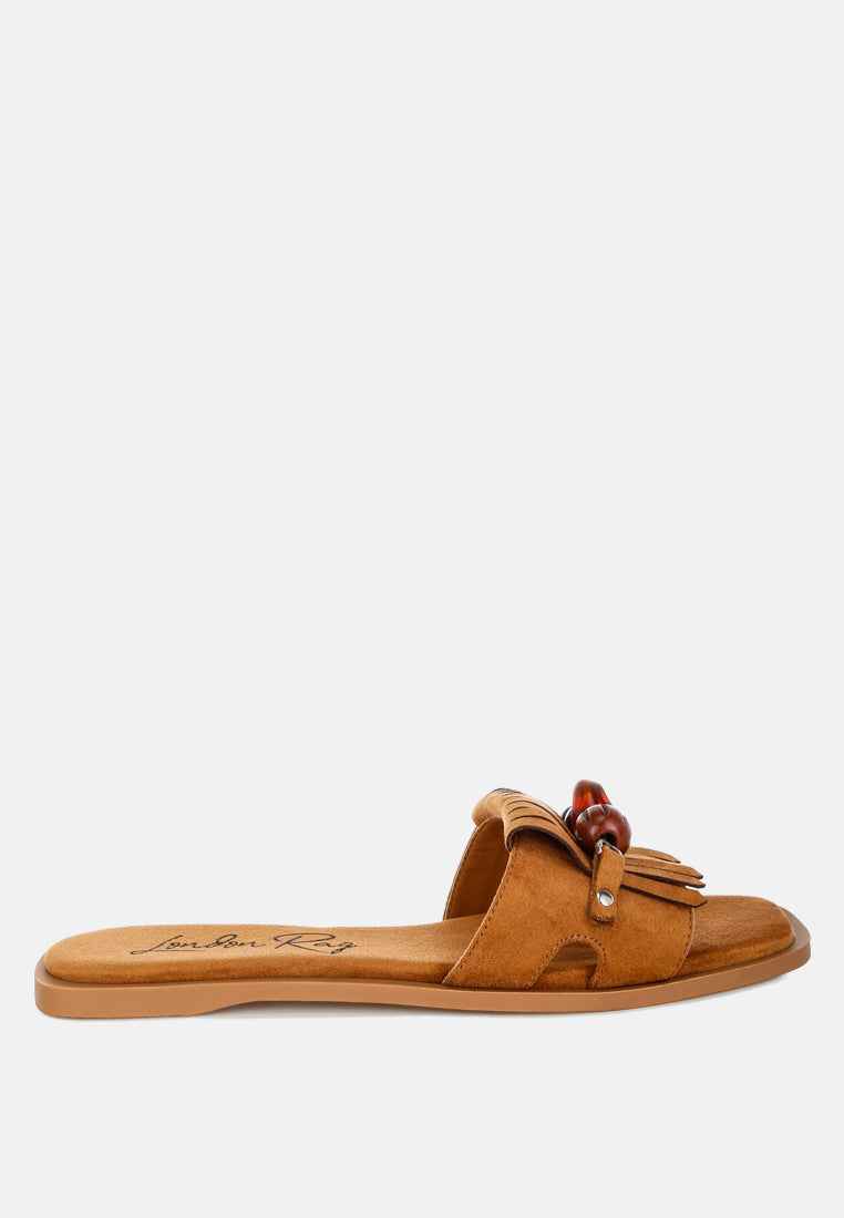 Dinasa Beaded Slip On Flats