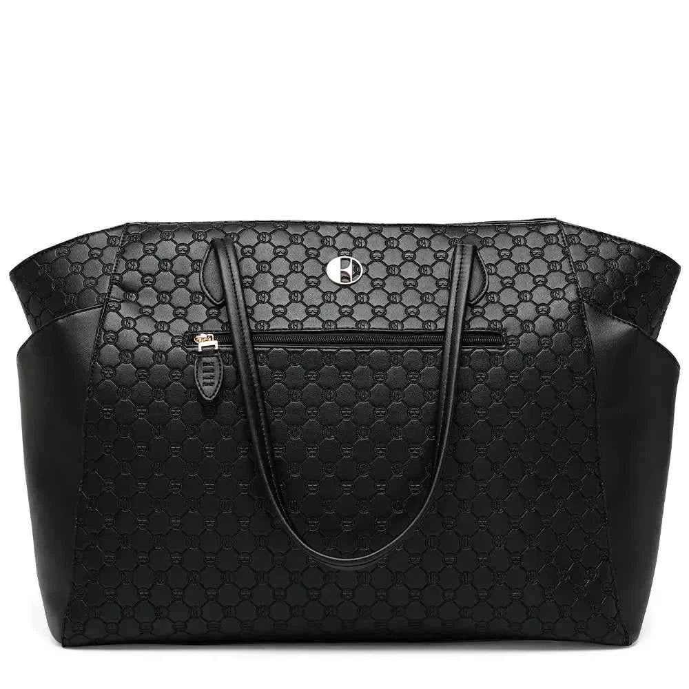 Compass 32L Vegan Leather Monogram Weekender Tote Bag