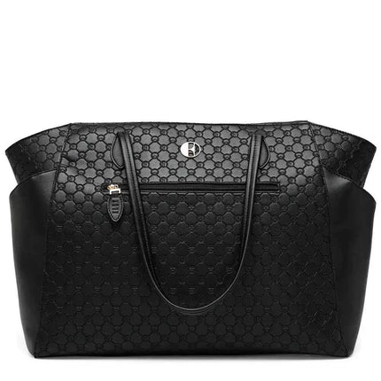 Compass 32L Vegan Leather Monogram Weekender Tote Bag