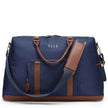 Luxe Journey 30L Twill and Vegan Leather Weekender Duffel Bag