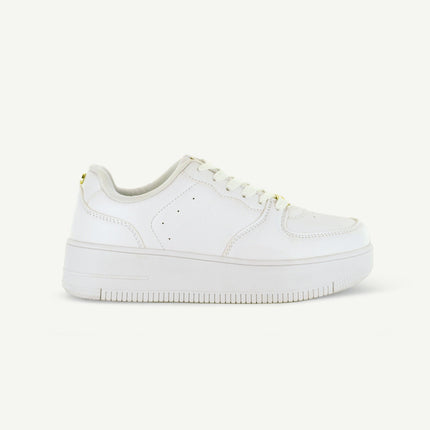 THE METRO: PLATFORM COURT SHOE - WHITE