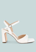Elana Textured Faux Leather Heels