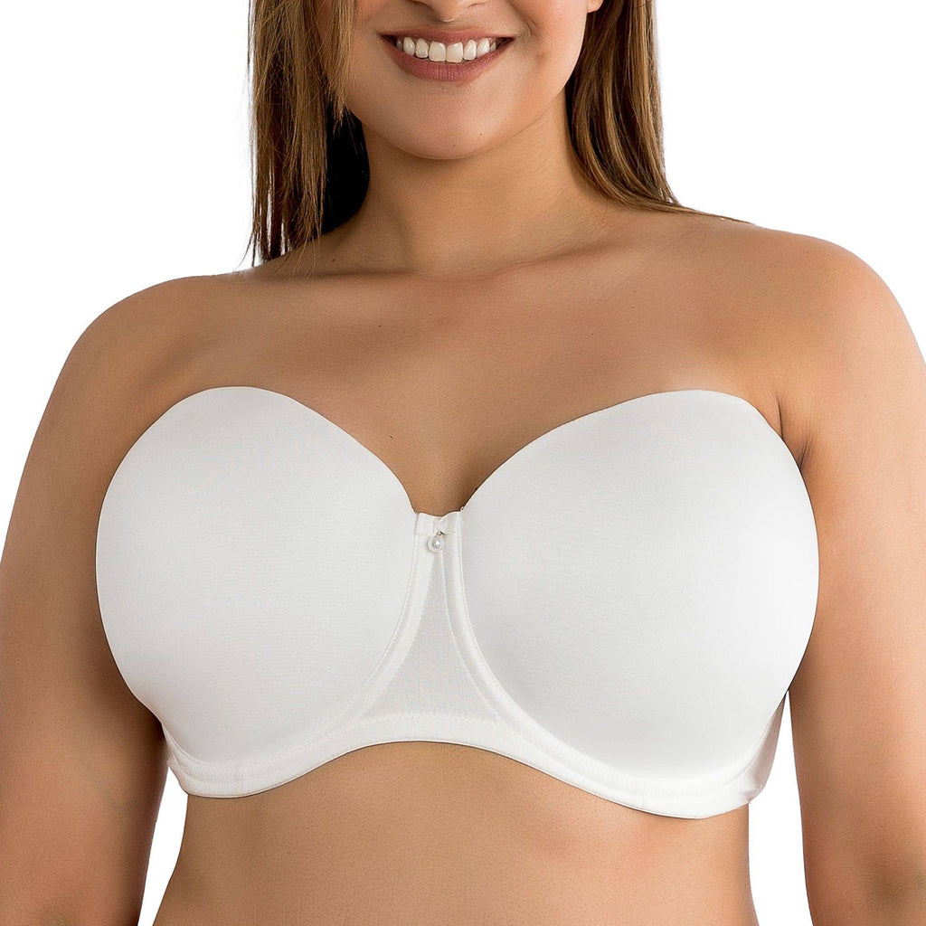 Elise Full Bust Strapless Bra - Pearl White