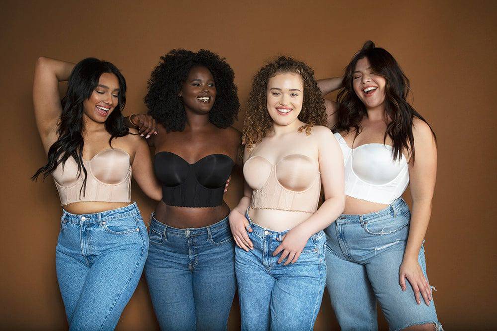 Elissa Full Bust Longline Strapless Bra - Pearl White