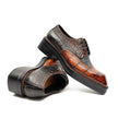 Exotic Crocodile Leather Derby Shoes