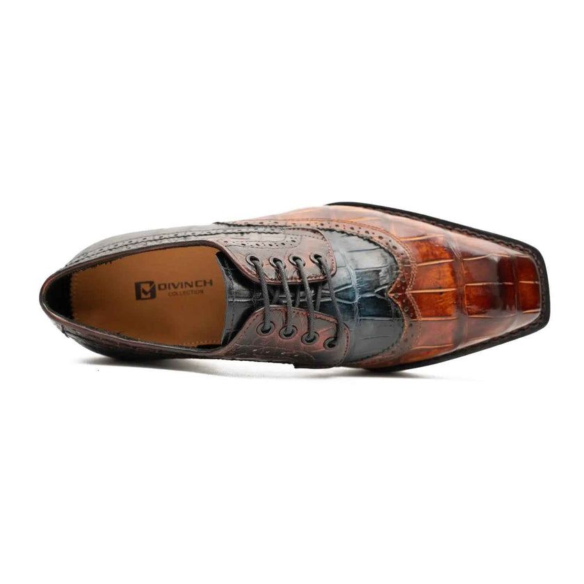 Exotic Crocodile Leather Derby Shoes