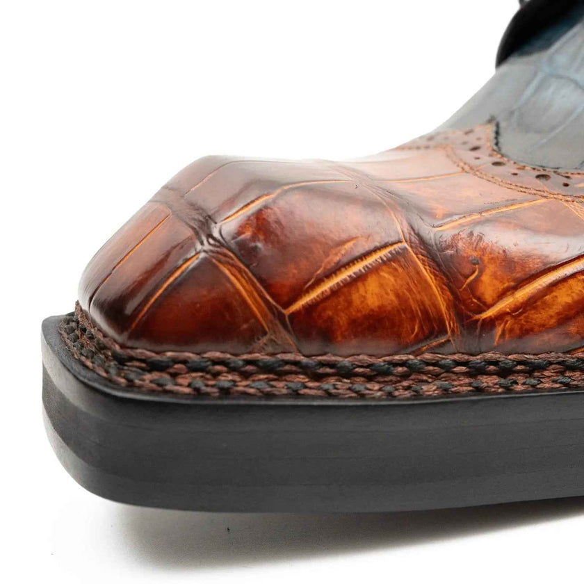 Exotic Crocodile Leather Derby Shoes
