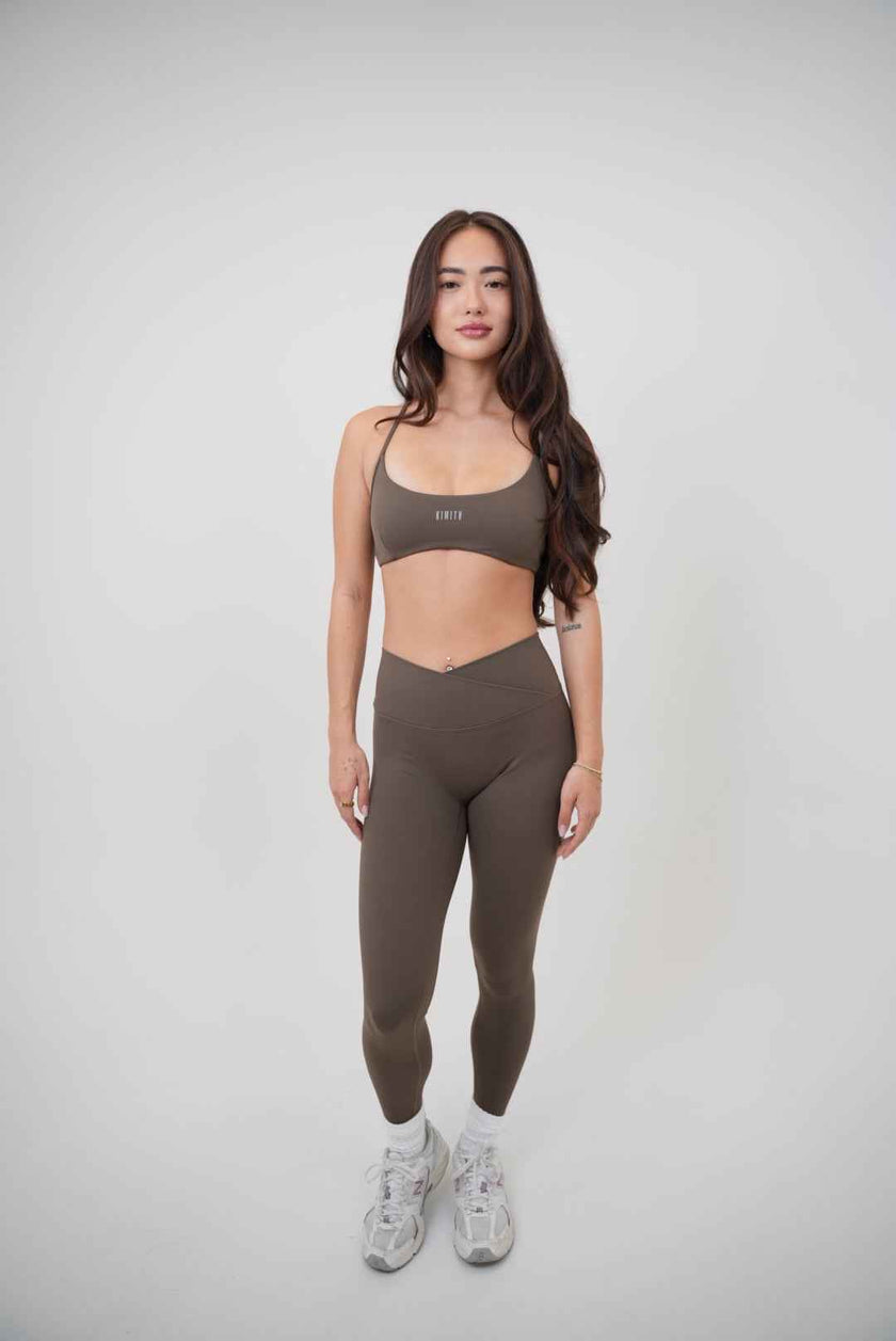 My Time Is Divine Brown Sculpt V-Waist Legging