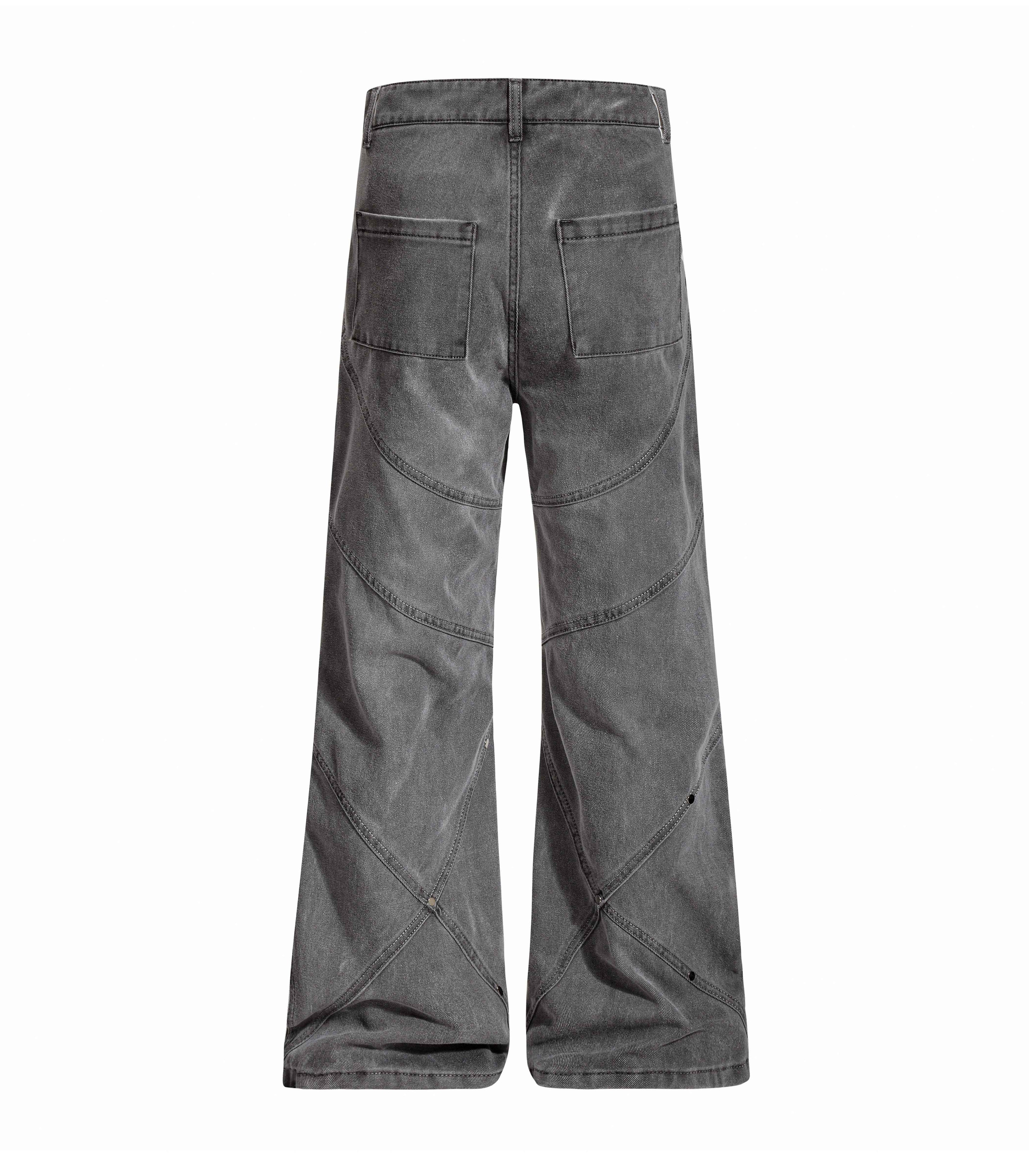 GREY PANEL DENIM