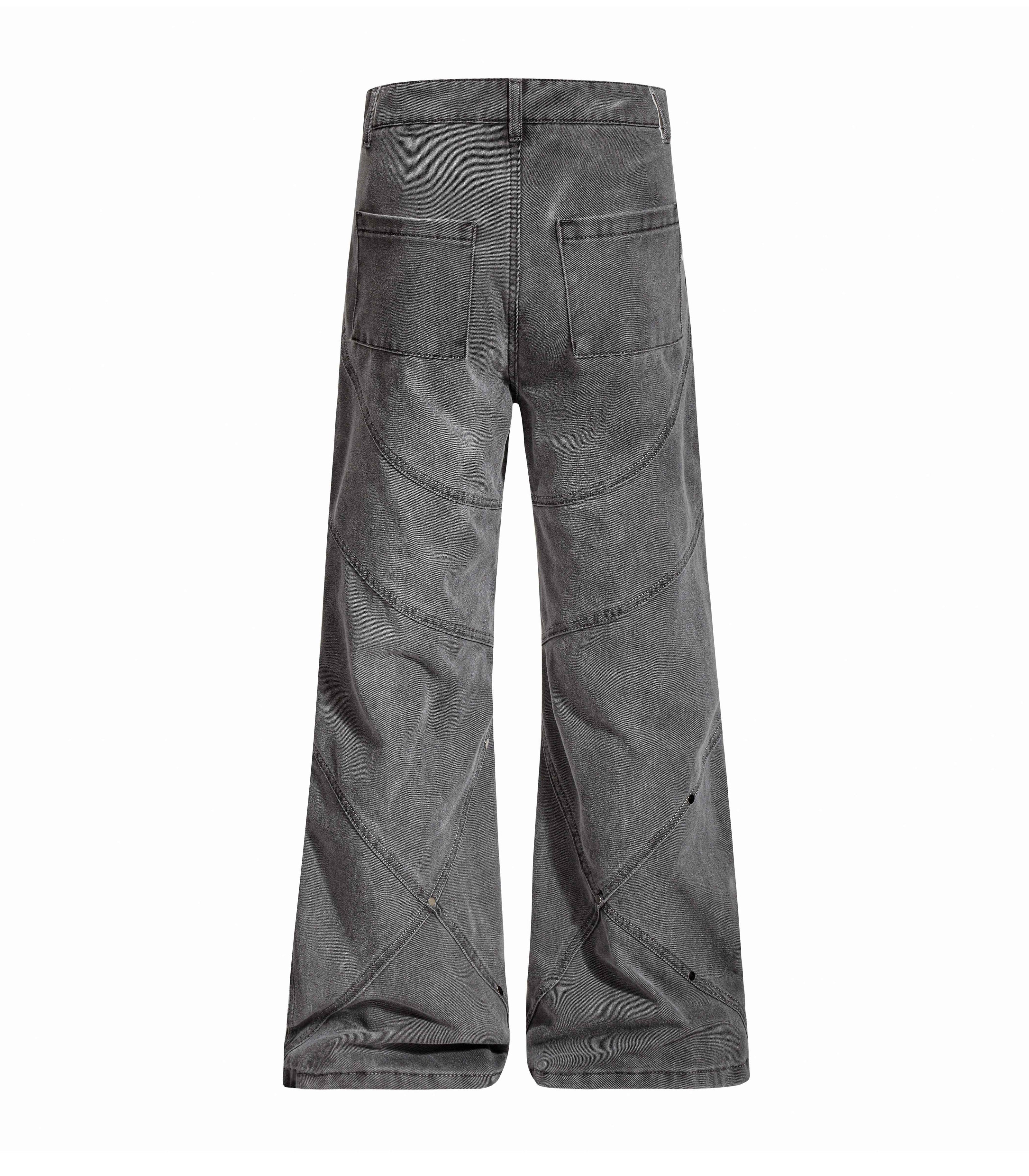 GREY PANEL DENIM