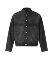 NOIR PATCHWORK WAXED DENIM JACKET