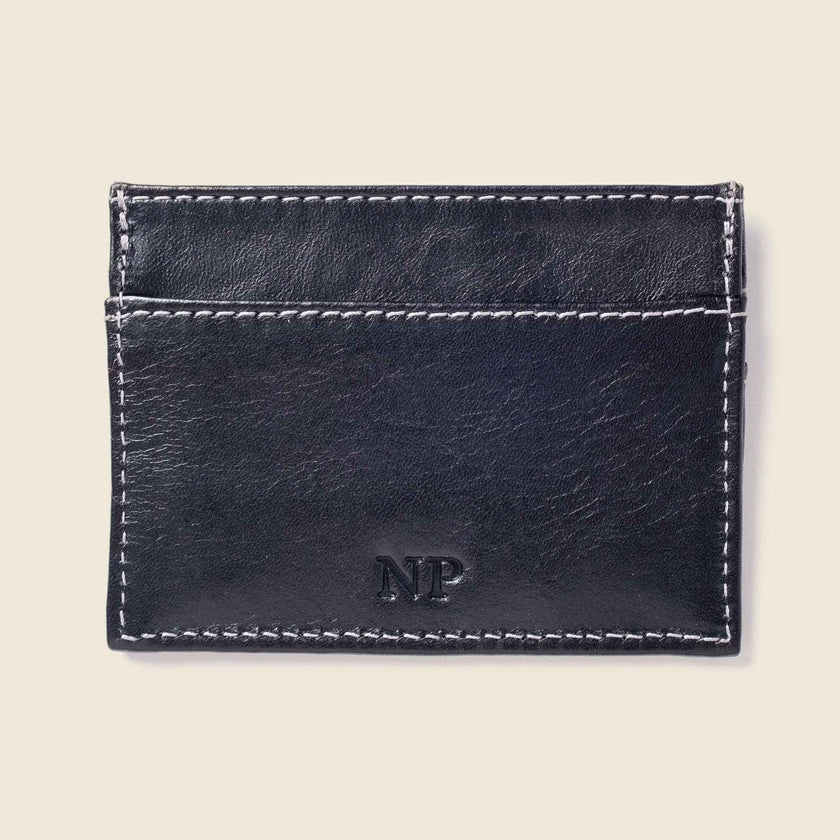 Slim Card Holder Wallet with RFID Protection - Black