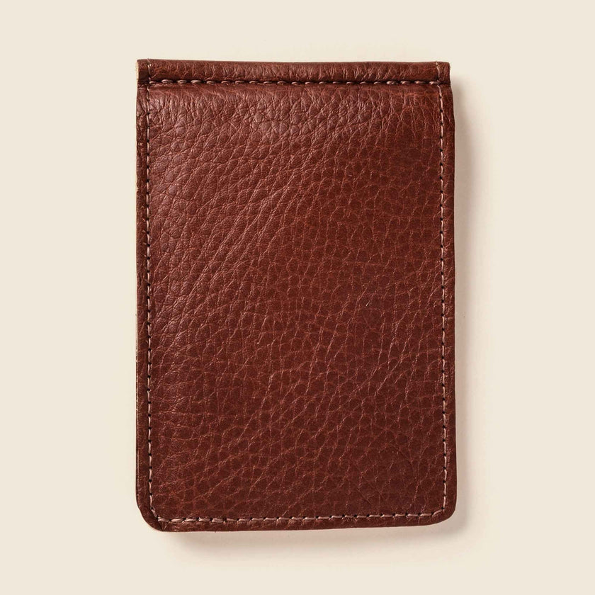 Bifold Money Clip Wallet - Chocolate