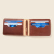 Bifold Money Clip Wallet - Chocolate