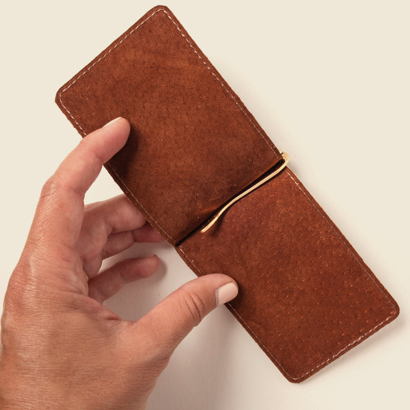Money Clip Wallet - Chocolate